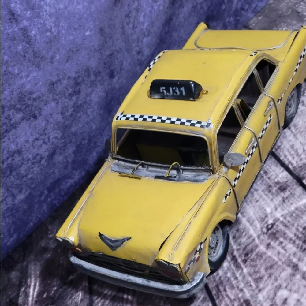 Vintage Tin Metal Taxi Cab